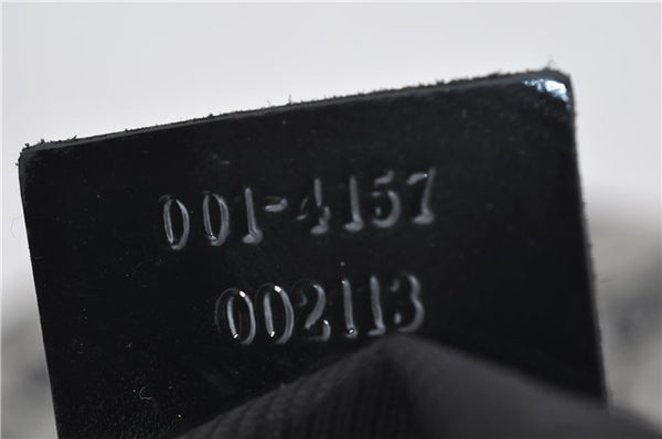 Authentic GUCCI Shoulder Hand Bag GG Canvas Enamel 0014157 Black 4401E