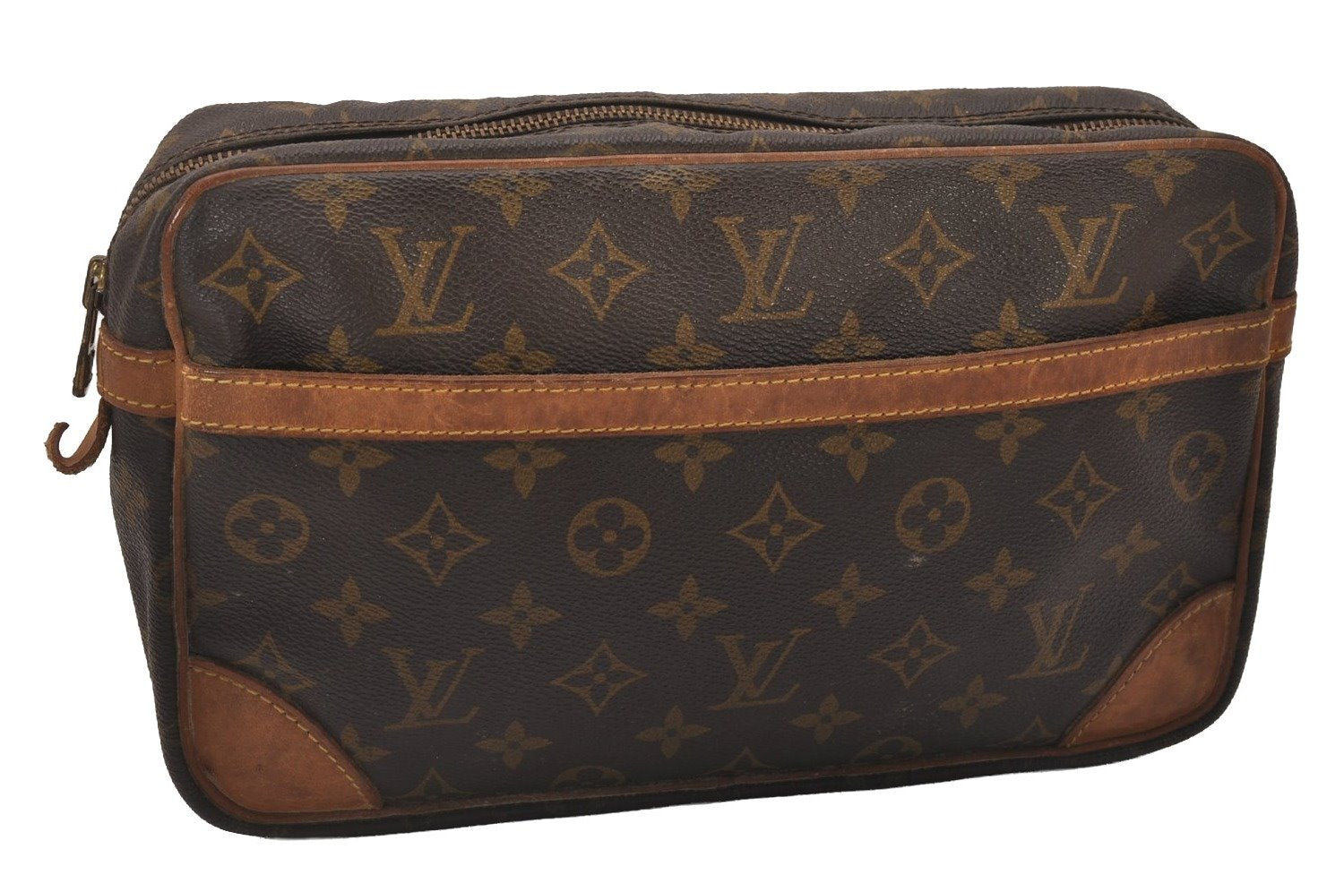 Authentic Louis Vuitton Monogram Compiegne 28 Clutch Hand Bag M51845 LV 4401I
