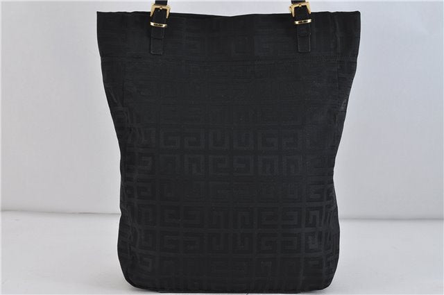 Authentic GIVENCHY Nylon Leather Shoulder Tote Bag Purse Black 4405C