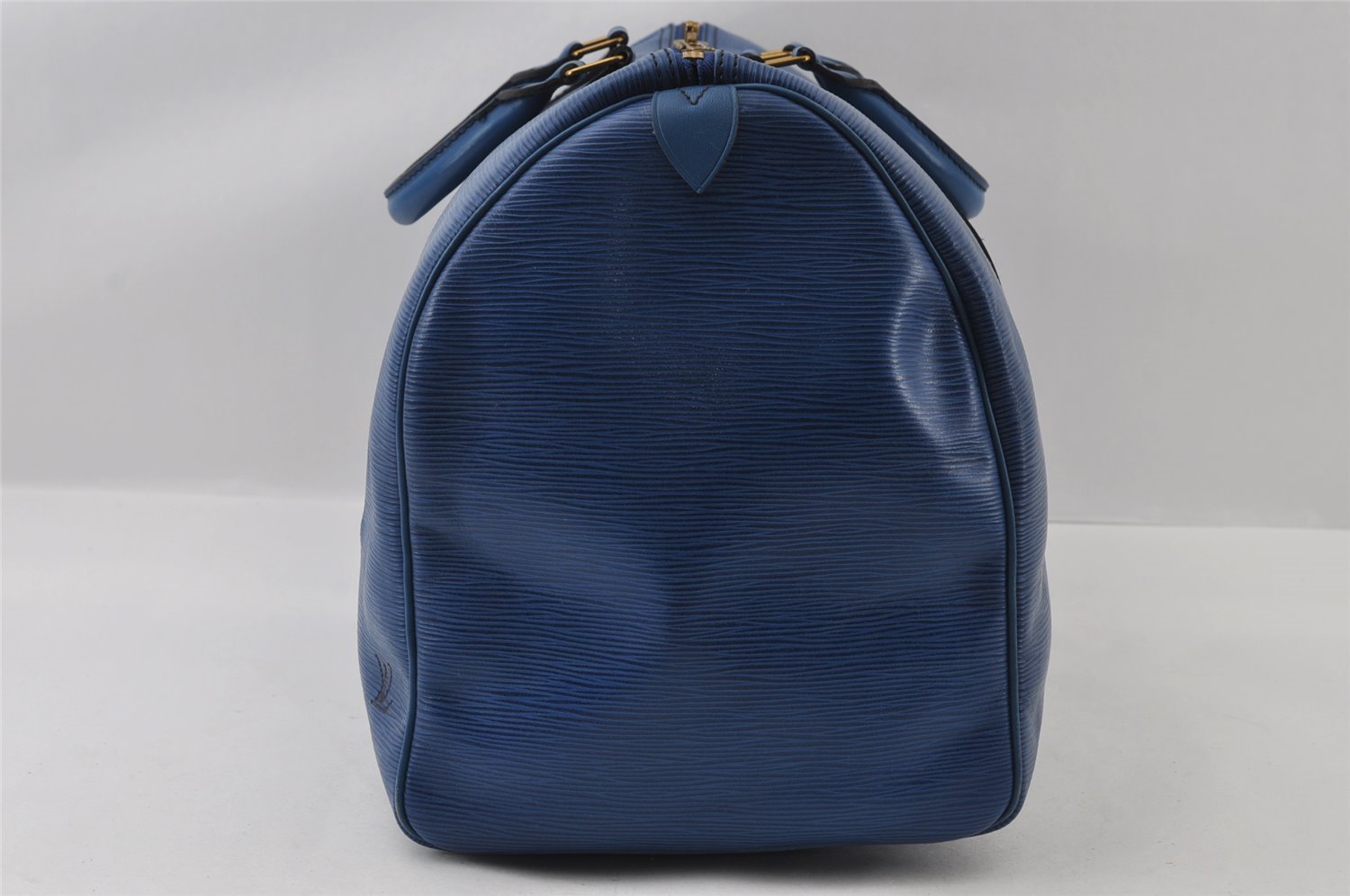 Authentic Louis Vuitton Epi Keepall 50 Boston Travel Bag Blue M42965 LV 4405I
