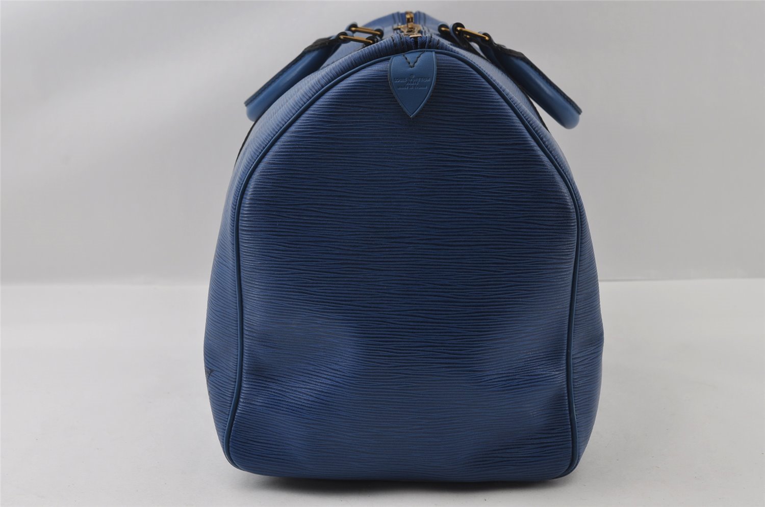 Authentic Louis Vuitton Epi Keepall 50 Boston Travel Bag Blue M42965 LV 4405I