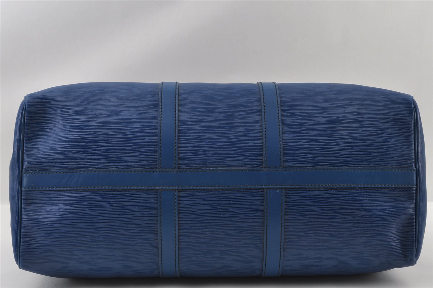 Authentic Louis Vuitton Epi Keepall 50 Boston Travel Bag Blue M42965 LV 4405I