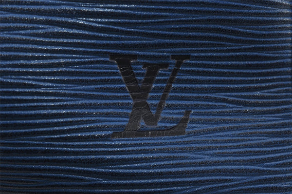Authentic Louis Vuitton Epi Keepall 50 Boston Travel Bag Blue M42965 LV 4405I
