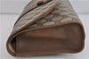 Authentic GUCCI Web Sherry Line Clutch Hand Bag GG PVC Leather Brown 4406C