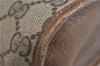 Authentic GUCCI Web Sherry Line Clutch Hand Bag GG PVC Leather Brown 4406C