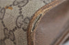 Authentic GUCCI Web Sherry Line Clutch Hand Bag GG PVC Leather Brown 4406C