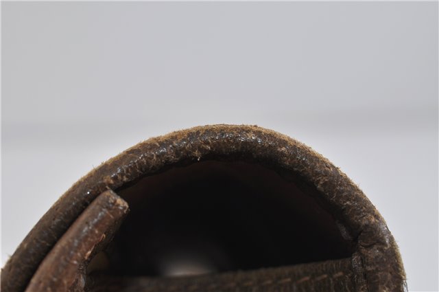 Authentic GUCCI Web Sherry Line Clutch Hand Bag GG PVC Leather Brown 4406C