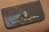 Authentic GUCCI Web Sherry Line Clutch Hand Bag GG PVC Leather Brown 4406C