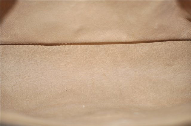 Authentic GUCCI Web Sherry Line Clutch Hand Bag GG PVC Leather Brown 4406C