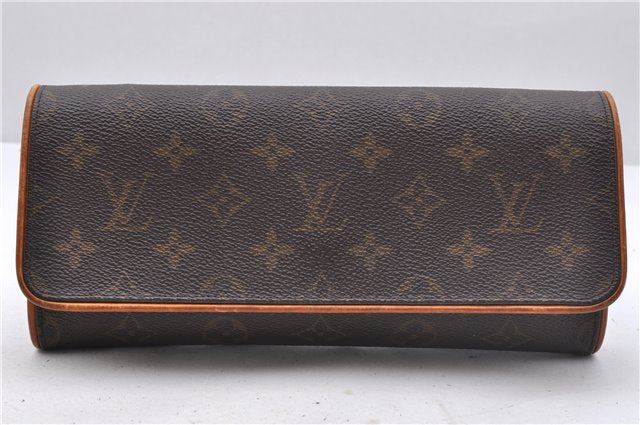 Authentic Louis Vuitton Monogram Pochette Twin GM Shoulder Bag M51852 LV 4406D