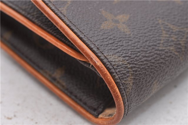 Authentic Louis Vuitton Monogram Pochette Twin GM Shoulder Bag M51852 LV 4406D