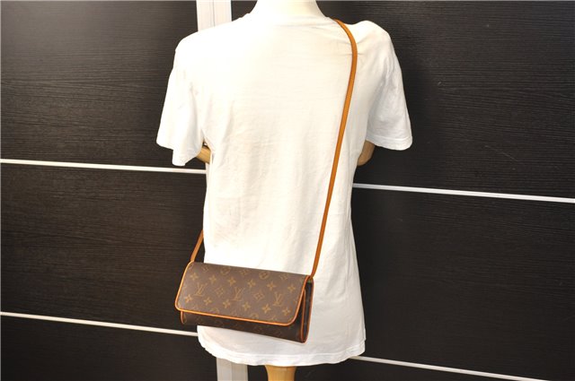 Authentic Louis Vuitton Monogram Pochette Twin GM Shoulder Bag M51852 LV 4406D