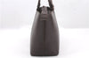 Authentic Burberrys Vintage Leather Tote Hand Bag Purse Brown 4407C