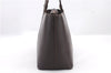 Authentic Burberrys Vintage Leather Tote Hand Bag Purse Brown 4407C