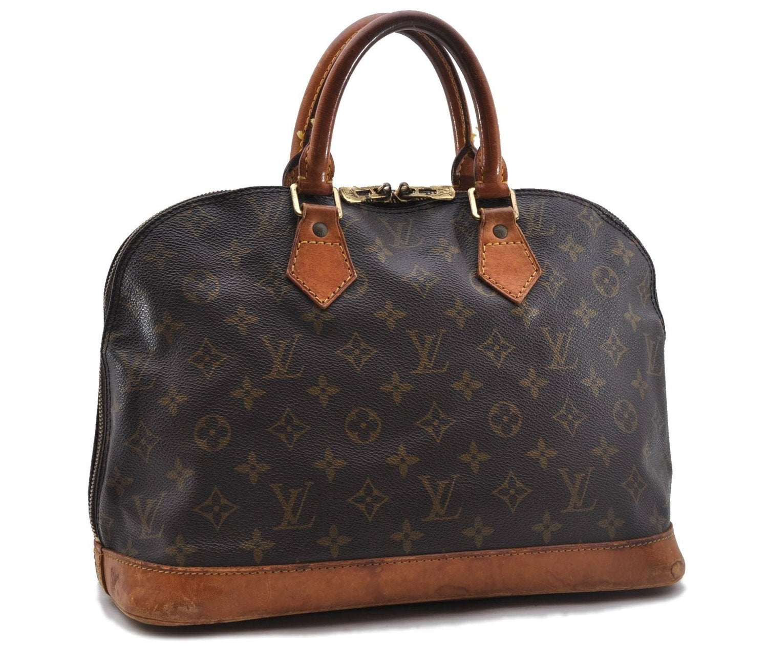 Authentic Louis Vuitton Monogram Alma Hand Bag Purse M51130 LV 4407D