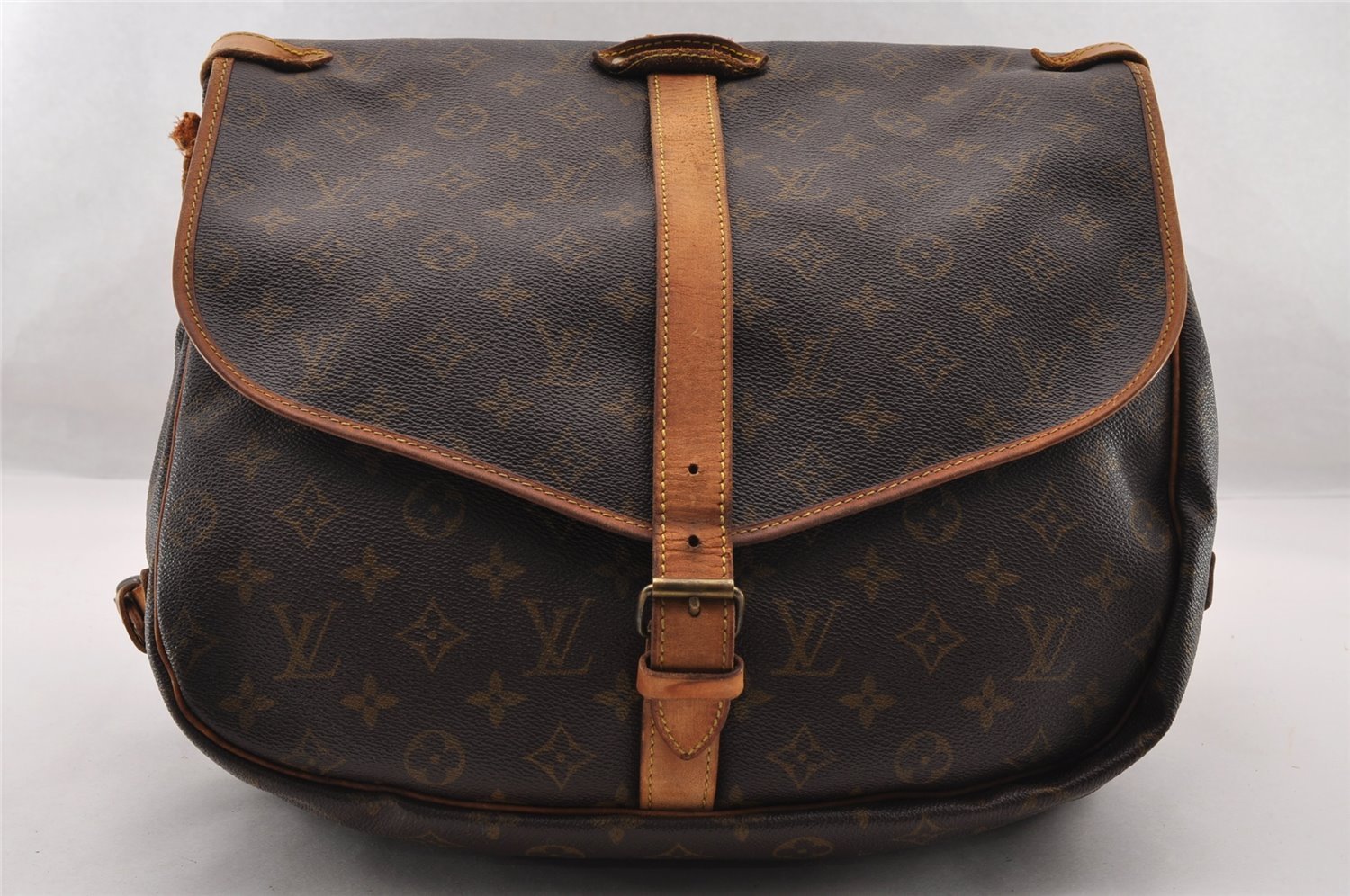 Authentic Louis Vuitton Monogram Saumur 35 Shoulder Cross Bag M42254 Junk 4408I