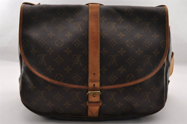 Authentic Louis Vuitton Monogram Saumur 35 Shoulder Cross Bag M42254 Junk 4408I