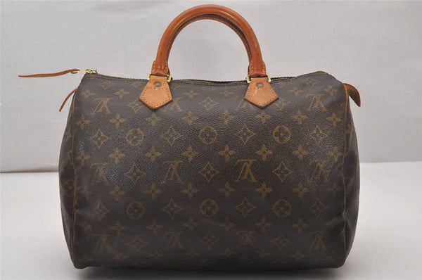 Authentic Louis Vuitton Monogram Speedy 30 Hand Boston Bag M41526 LV 4409I