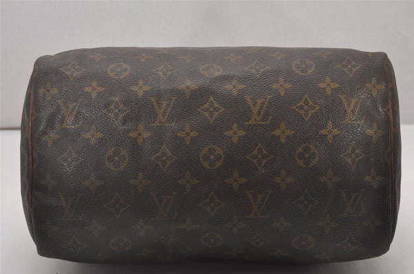 Authentic Louis Vuitton Monogram Speedy 30 Hand Boston Bag M41526 LV 4409I