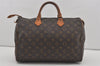 Authentic Louis Vuitton Monogram Speedy 35 Hand Boston Bag M41524 LV 4410I