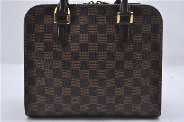 Authentic Louis Vuitton Damier Triana Hand Bag N51155 LV 4411D