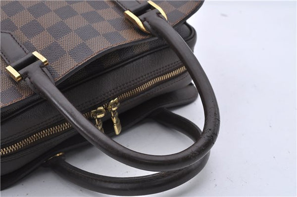 Authentic Louis Vuitton Damier Triana Hand Bag N51155 LV 4411D