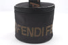 Authentic FENDI Nylon Leather Vanity Hand Bag Purse Black Junk 4412C