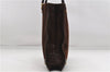 Authentic GUCCI Shoulder Tote Bag GG Suede Leather 120898 Brown 4412D