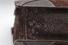 Authentic GUCCI Shoulder Tote Bag GG Suede Leather 120898 Brown 4412D