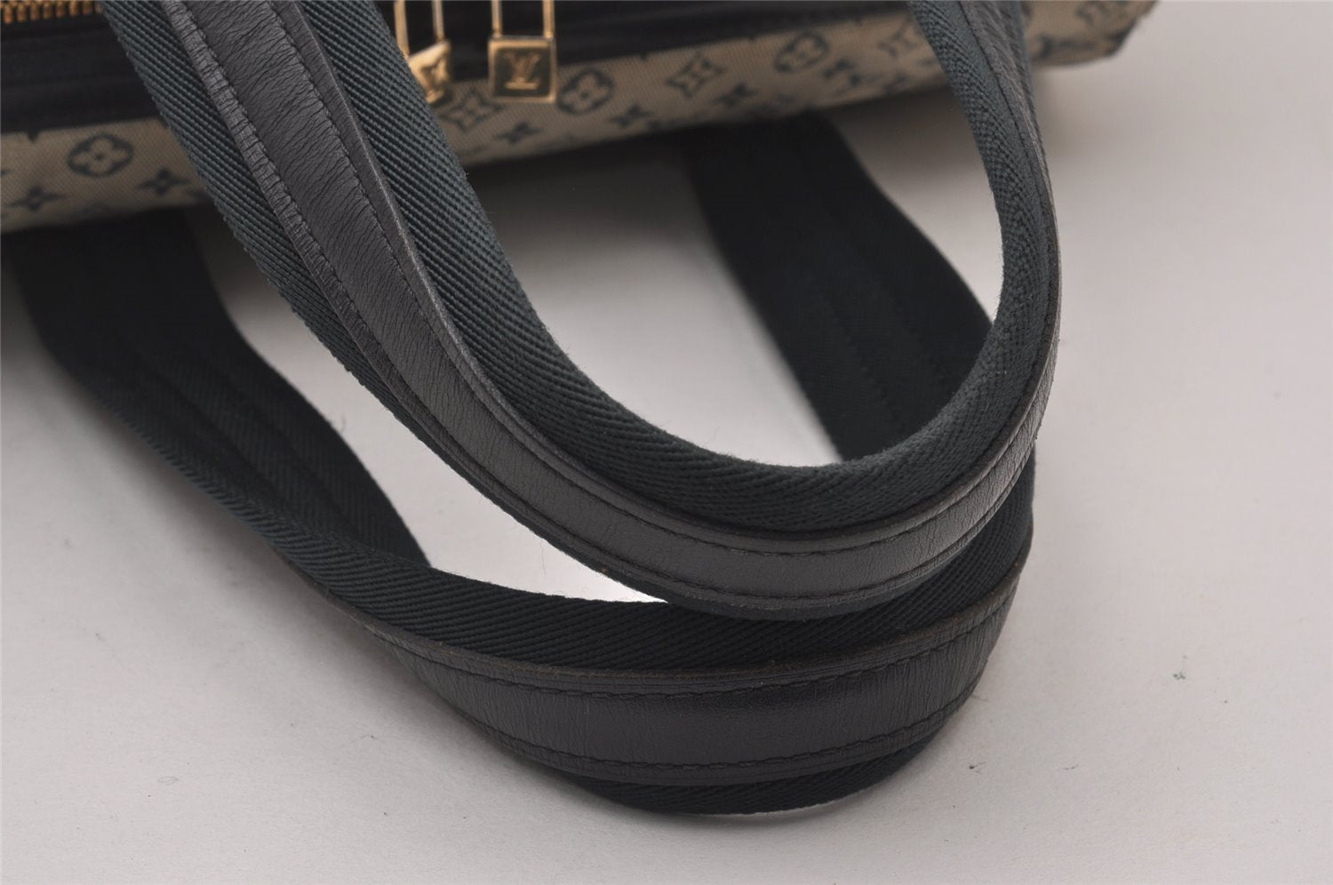 Authentic Louis Vuitton Monogram Mini Josephine GM Hand Bag Blue M92211 LV 4412I