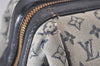 Authentic Louis Vuitton Monogram Mini Josephine GM Hand Bag Blue M92211 LV 4412I