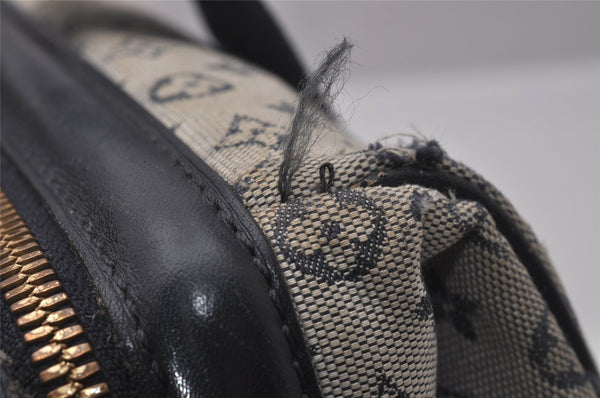 Authentic Louis Vuitton Monogram Mini Josephine GM Hand Bag Blue M92211 LV 4412I