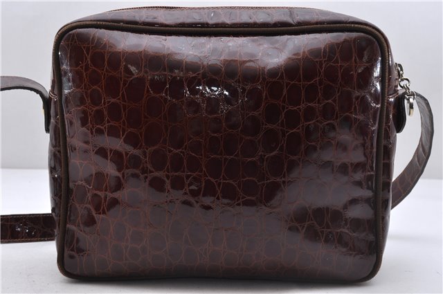 Auth Salvatore Ferragamo Vara Shoulder Cross Body Bag Leather Brown SF 4413D