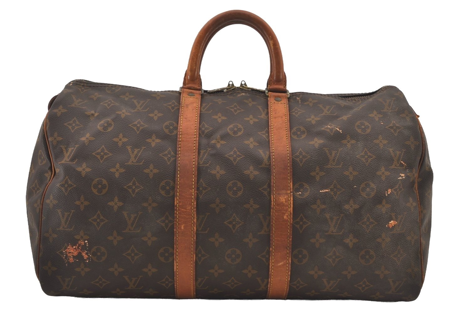 Authentic Louis Vuitton Monogram Keepall 45 Travel Boston Bag M41428 LV 4413I