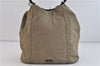 Authentic GUCCI Shoulder Hand Bag Purse Nylon Leather 0013738 Khaki Green 4414C
