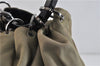 Authentic GUCCI Shoulder Hand Bag Purse Nylon Leather 0013738 Khaki Green 4414C