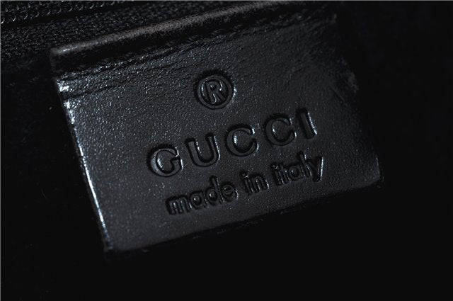 Authentic GUCCI Shoulder Hand Bag Purse Nylon Leather 0013738 Khaki Green 4414C