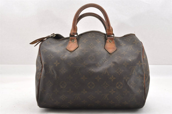 Authentic Louis Vuitton Monogram Speedy 30 Hand Boston Bag M41526 LV Junk 4414I