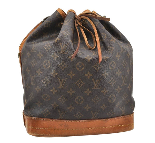 Authentic Louis Vuitton Monogram Noe Shoulder Drawstring Bag M42224 LV 4415I