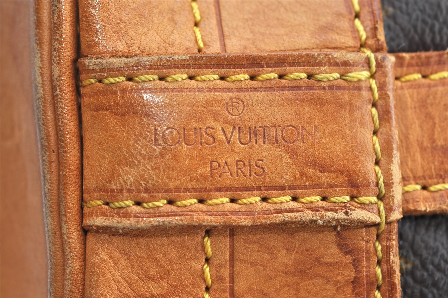 Authentic Louis Vuitton Monogram Noe Shoulder Drawstring Bag M42224 LV 4415I
