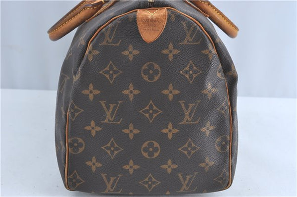 Authentic Louis Vuitton Monogram Speedy 30 Hand Boston Bag M41526 LV Junk 4416B