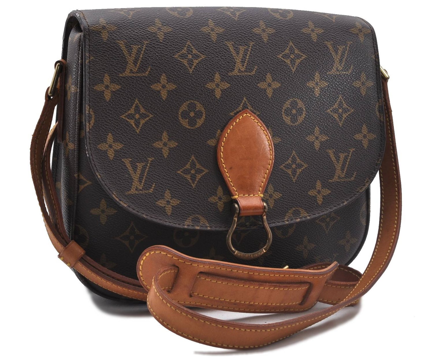 Auth Louis Vuitton Monogram Saint Cloud GM Shoulder Cross Bag M51242 LV 4417D