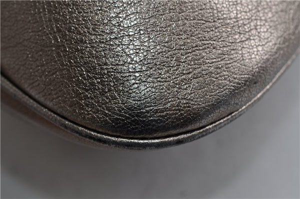 Authentic Ferragamo Gancini Leather Shoulder Hand Bag Purse Gold 4419C
