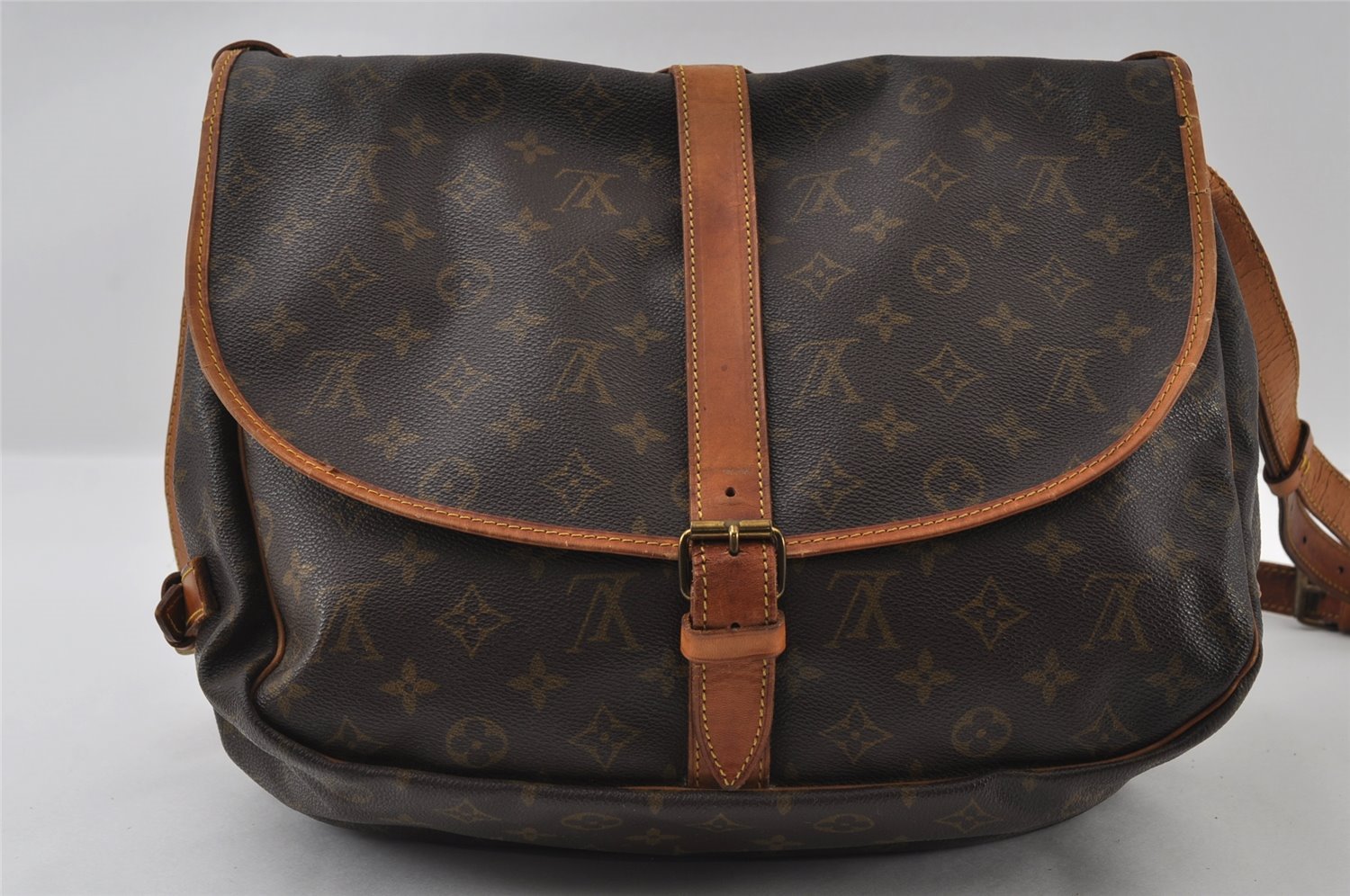 Authentic Louis Vuitton Monogram Saumur 35 Shoulder Cross Bag M42254 Junk 4419I