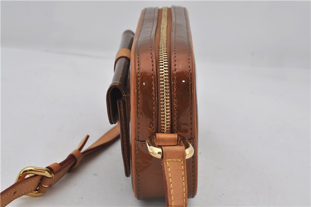 Auth Louis Vuitton Vernis Christie MM Shoulder Cross Bag Brown M91109 LV 4421E
