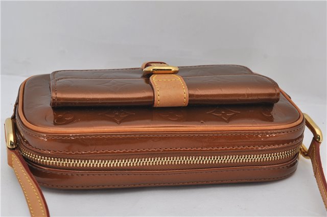 Auth Louis Vuitton Vernis Christie MM Shoulder Cross Bag Brown M91109 LV 4421E