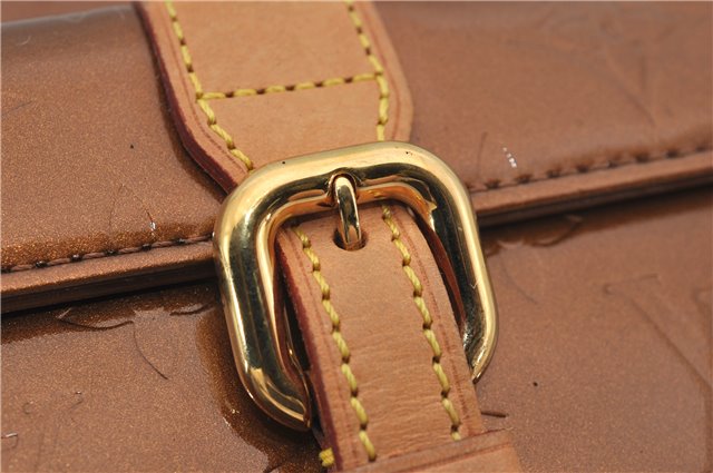 Auth Louis Vuitton Vernis Christie MM Shoulder Cross Bag Brown M91109 LV 4421E