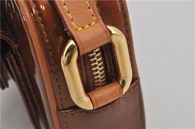 Auth Louis Vuitton Vernis Christie MM Shoulder Cross Bag Brown M91109 LV 4421E