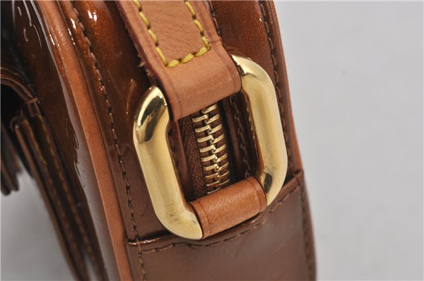 Auth Louis Vuitton Vernis Christie MM Shoulder Cross Bag Brown M91109 LV 4421E