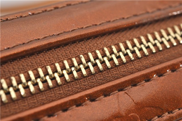 Auth Louis Vuitton Vernis Christie MM Shoulder Cross Bag Brown M91109 LV 4421E